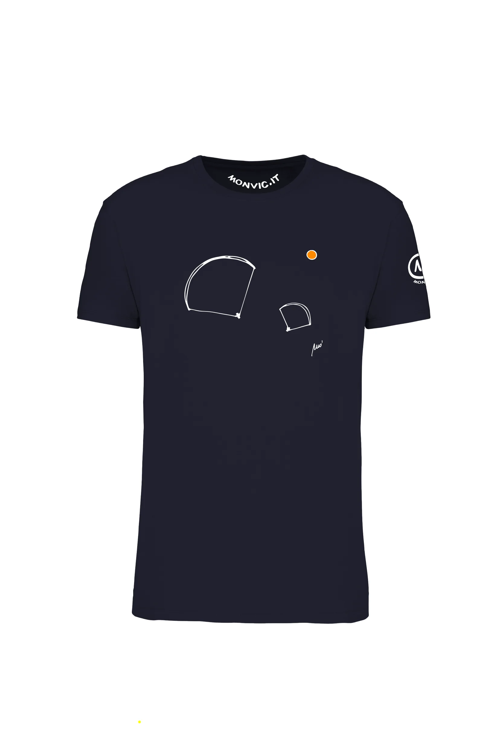 WINGS - navy blue paragliding t-shirt - men - organic cotton - HASH MONVIC WINGS - navy blue paragliding t-shirt - men - organic cotton - HASH MONVIC