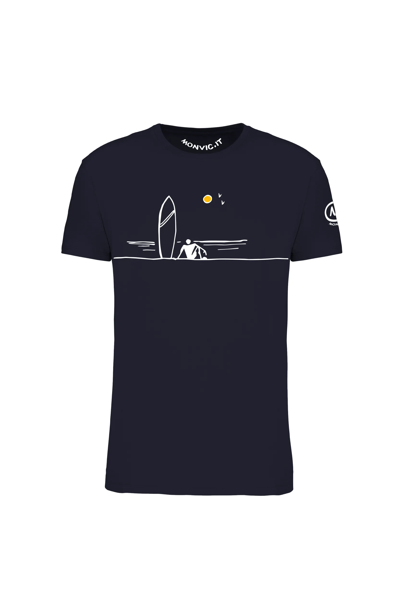 T-shirt homme surf – coucher de soleil & board Monvic T-shirt homme surf – coucher de soleil & board Monvic