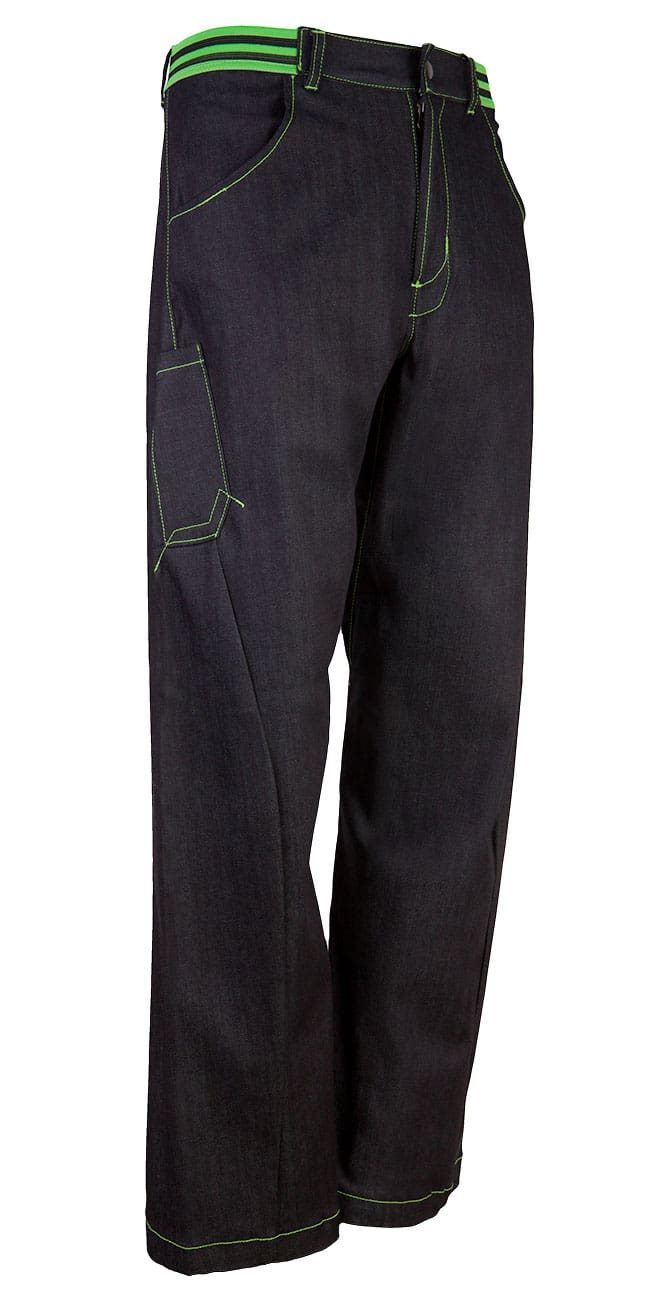 pantalone jeans geo stripe tre quarti