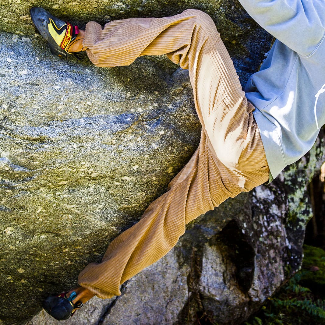 pantalone in velluto uomo per arrampicata e sport GRILLO Monvic