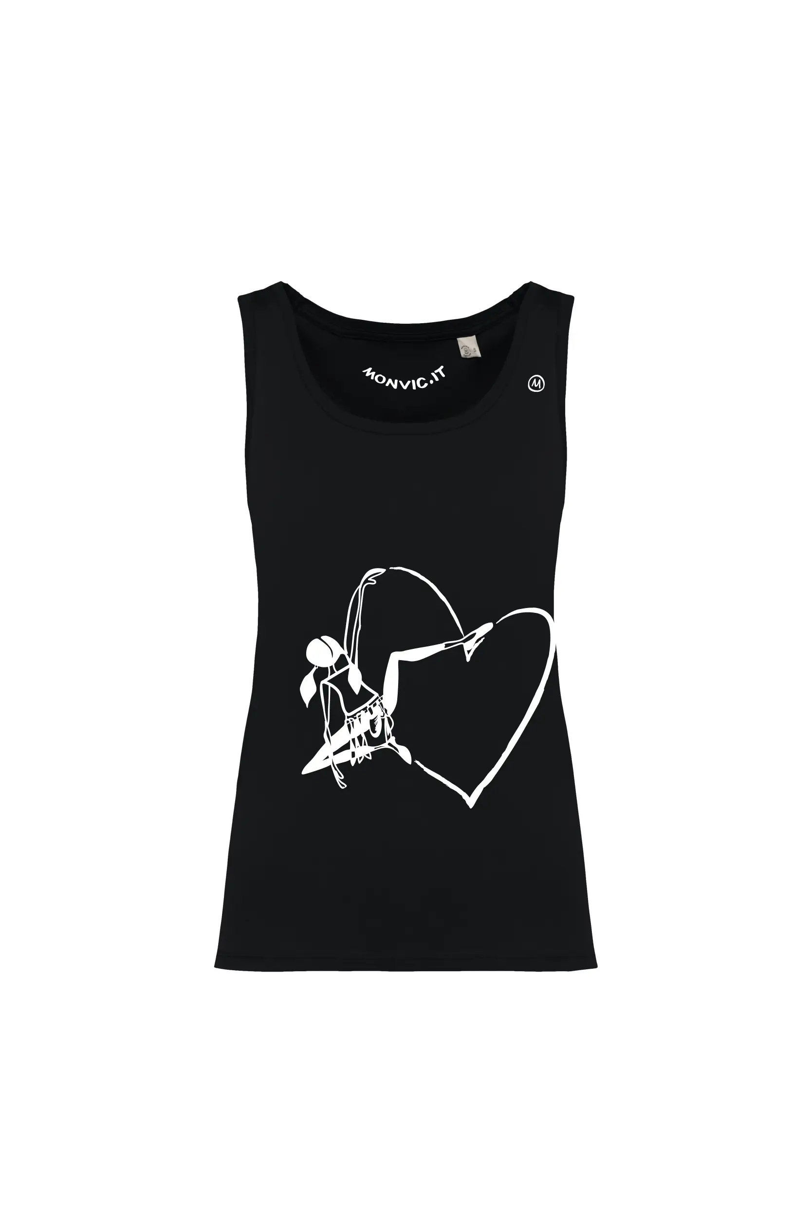 Haut d'escalade femme - noir coton bio - "Out" KOKO ORGANIC by MONVIC