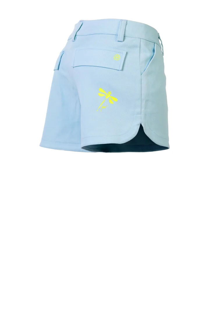 Shorts jeans donna in denim chiaro STEFFY con libellula | Monvic