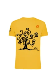 T-shirt d'escalade homme - coton bio jaune - "Tree" - HASH MONVIC
