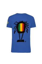 t-shirt arrampicata uomo RASTA - cotone organico blu royal - HASH MONVIC retro
