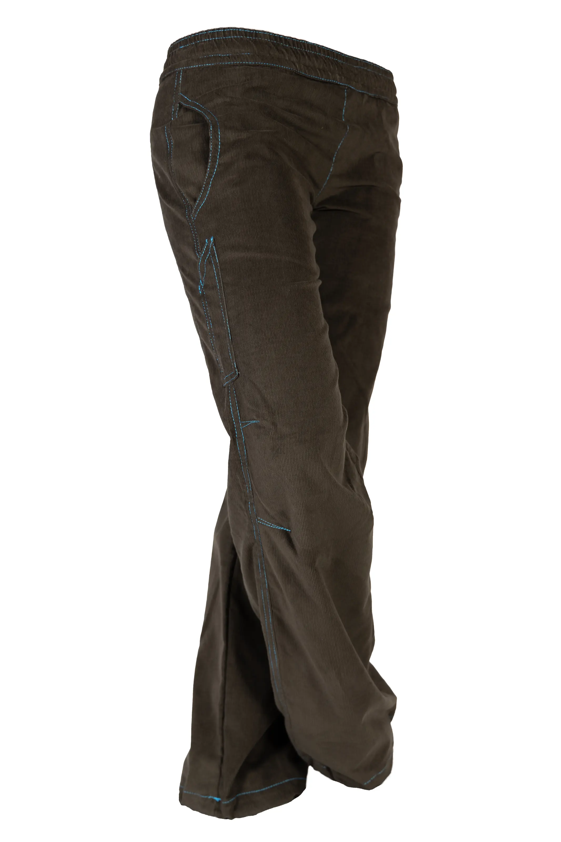 Pantalone da donna - velluto costa fine - marrone scuro - VIOLET VELVET Monvic
