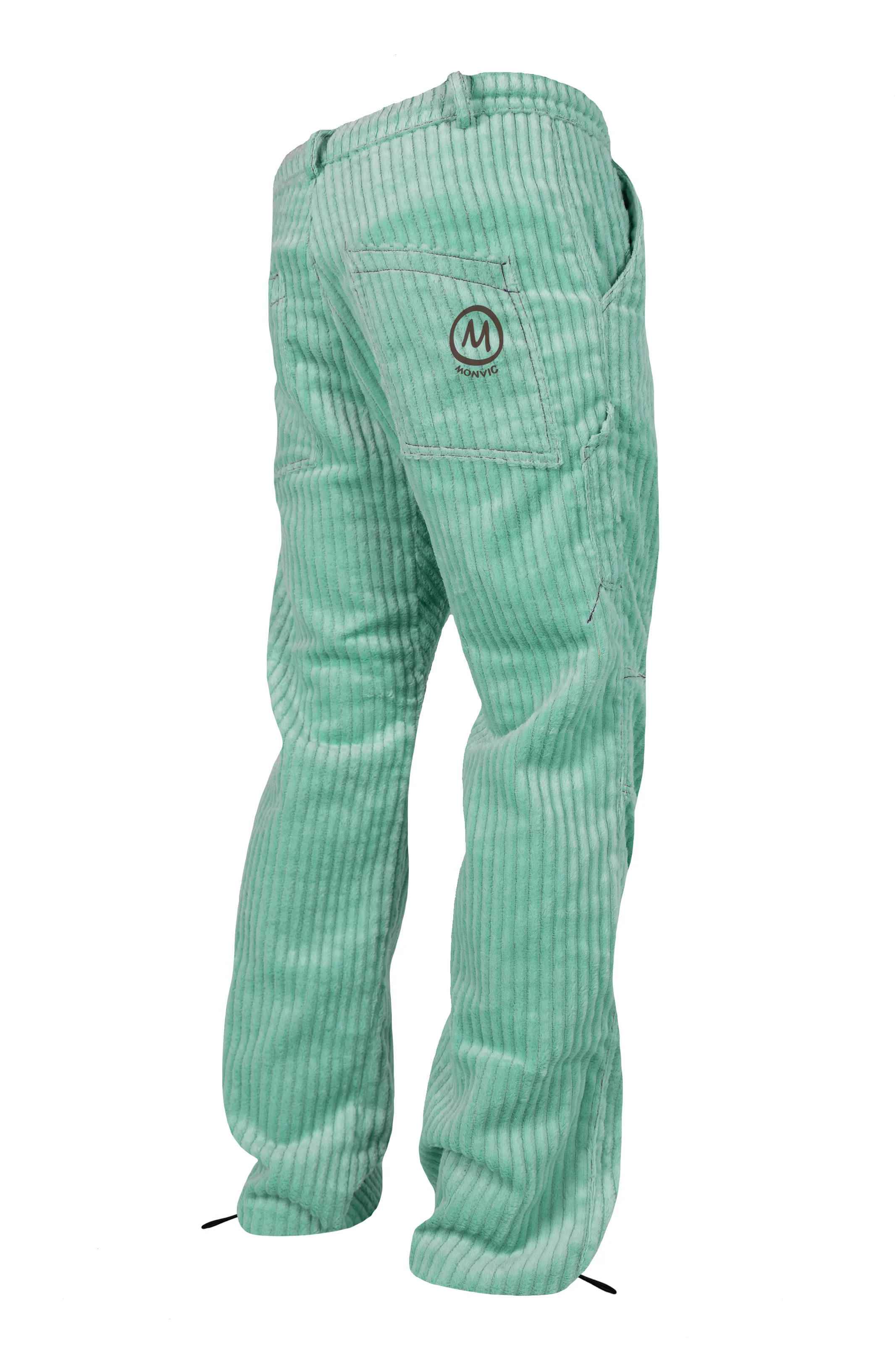 Wide Corduroy Pants - Aqua Green - Men - GRILLO Monvic