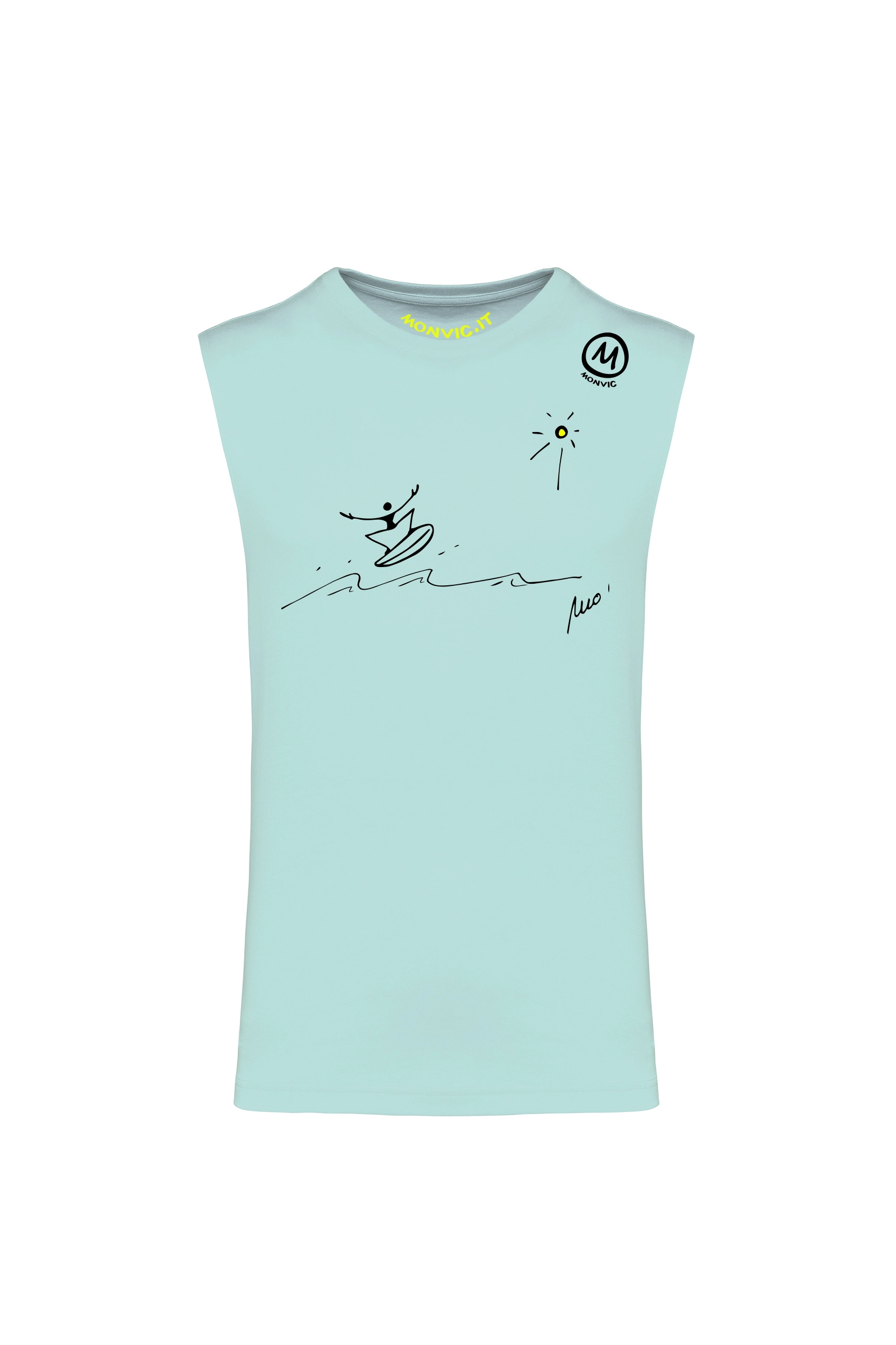 t-shirt senza maniche uomo - acqua - WAVE - CUT MONVIC t-shirt senza maniche uomo - acqua - WAVE - CUT MONVIC