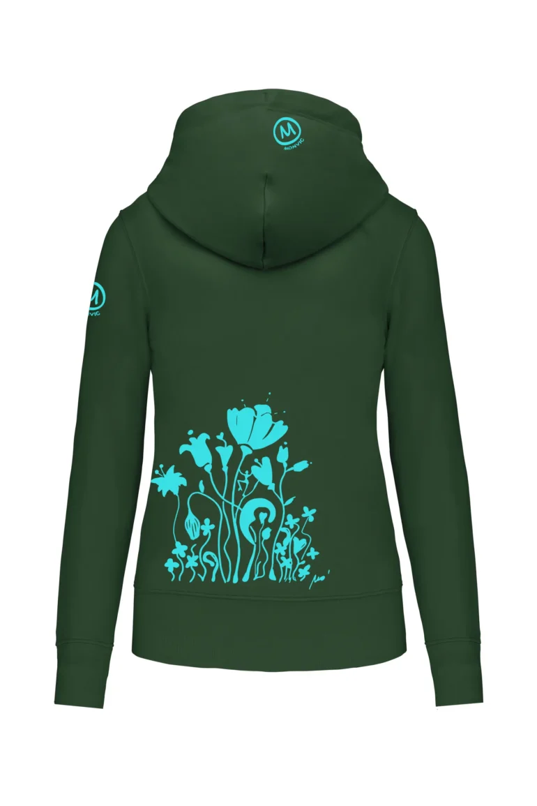 felpa arrampicata donna foresta FOREST FEDRA ZIP MONVIC retro raster