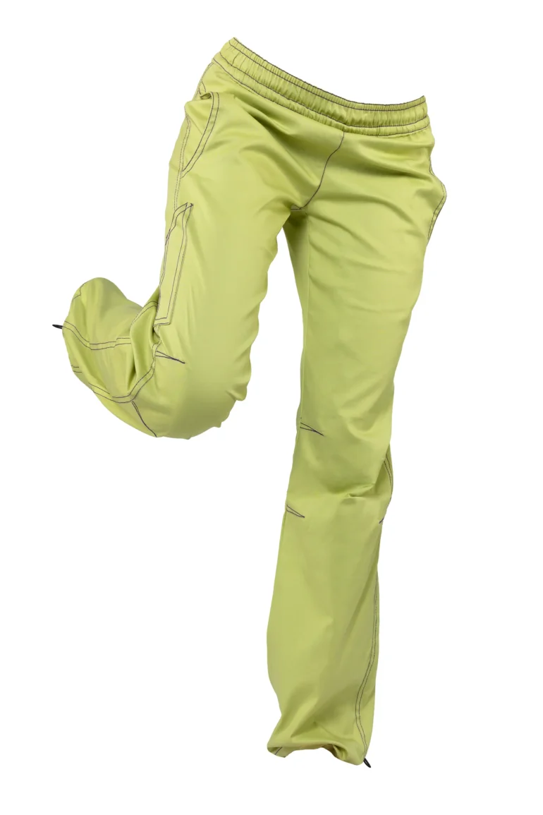 Pantalone donna Made in Italy verde lime