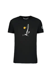 T-shirt windsurf noir homme "Wind" HASH ORGANIC