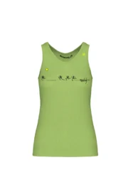 Top sportivo donna verde lime con grafica Running Monvic