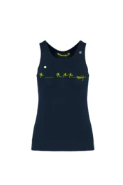 Canotta sportiva donna blu navy KOKO X con grafica Running