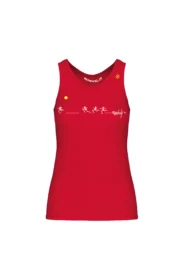 Canottiera running donna rossa KOKO X in cotone
