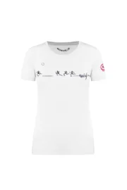 Women's white running t-shirt SHARON ORGANIC in organic cotton